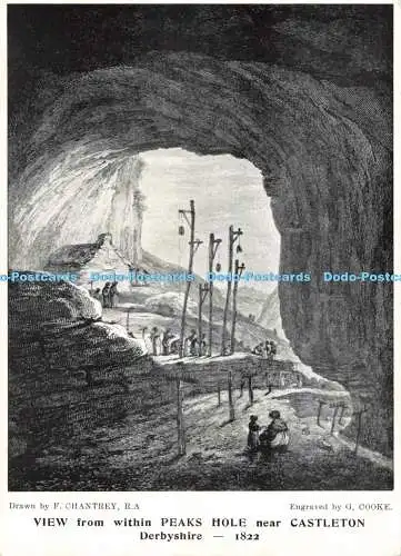D254503 Derbyshire Blick vom Gipfelloch nahe Castleton F Chantrey G Cooke