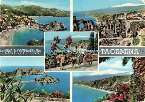 D259828 Saluti da Taormina Conti Stab Grafico Cesare Capello Multi View