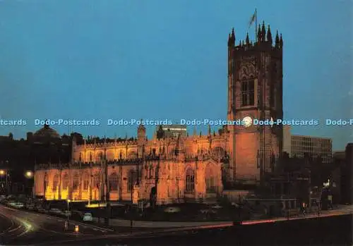 D262734 Manchester Cathedral Floodlit J Arthur Dixon
