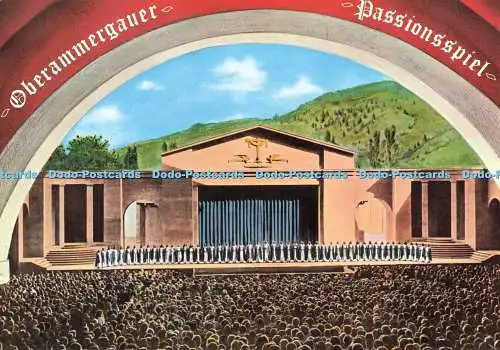 D260183 Passionsspieldorf Oberammergau Buhne und Chor des Passionsspiels Dr. Grei