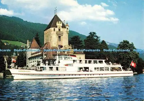 D260332 Bern Lotschberg Simplon Bahn MS Niederhorn auf dem Thunersee bei Oberhof