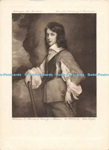 D255642 Burlington Kunst Miniatur William II Prince of Grange Nassau Van Dyck Finne