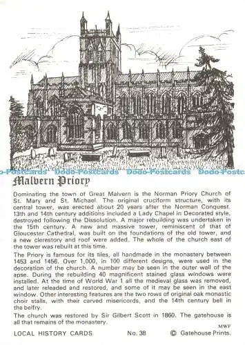 D255678 Malvern Priory Local History Cards No 38 Gatehouse Prints