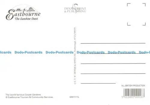 D263234 Eastbourne The World Famous Carpet Gardens E T W Dennis