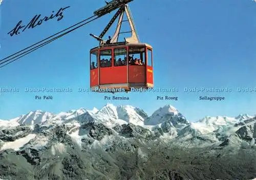 D260760 St Moritz Luftseilbahn Corviglia Piz Nair Blick Berninagruppe Hans Stein