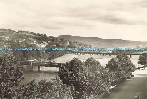 D258174 Perth The Bridges and River Tay Valentine RP