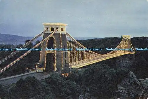 D258445 Die Clifton-Hängebrücke bei Nacht J Arthur Dixon A H Baumwolle