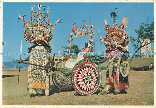 D263644 Südafrika zwei Rikscha Jungen Durban Arthur englische Farbe 1968