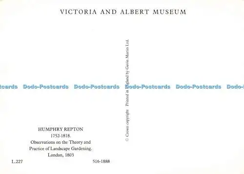 D263803 Victoria and Albert Museum Observations on the Theory and Practice of La