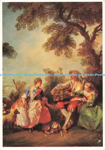 D258991 Detail aus dem Vogelkäfig Nicolas Lancret Alte Pinakothek Michael