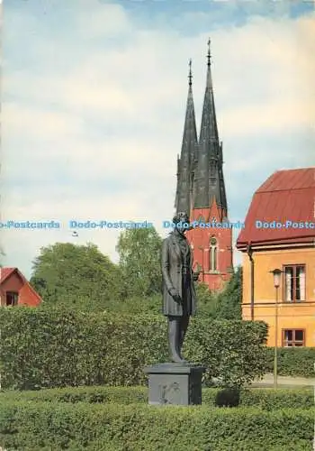 D259033 Uppsala Domkyrkan med Carl Elds Skulptur Prins Gustaf AB Axel Pettersso