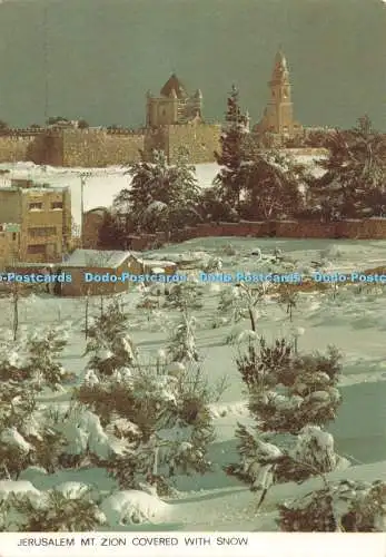 D259055 Jerusalem Berg Zion bedeckt mit Schnee Palfoto