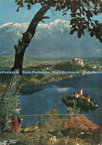 D259134 Bled Jugoslavija Pogled z Osojnice Pomurski Tisk