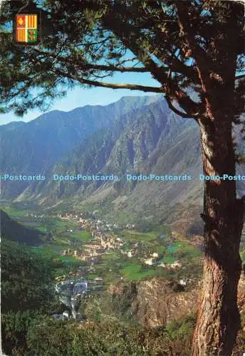 D259242 Valls d Andorra Gesamtansicht der Escaldes und Andorra la Vella Fisa N