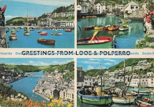D276785 Grüße aus Looe und Polperro Polperro Hafen John Hinde Mehrfachansicht