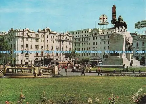 D283684 Lima Peru San Martin Square and Hotel Bolivar Swiss Foto S A Faucett Air