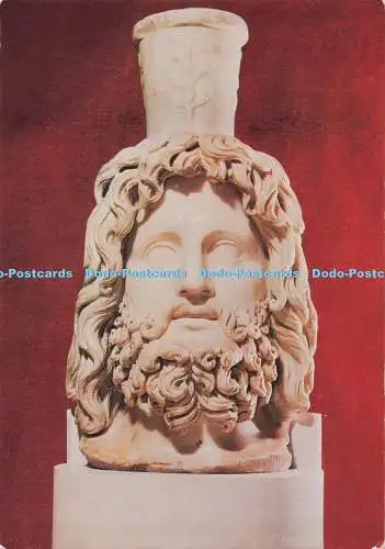 D275399 London Guildhall Museum Römischer Marmorkopf des Serapis aus dem Tempel des