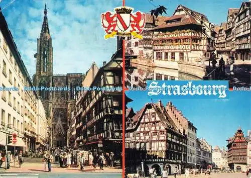 D267210 Straßburg Das Dom und die Merciere Straße Das Pflanzenbad Kamm