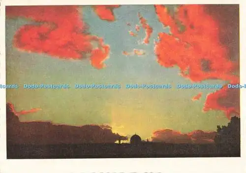 D266572 Jerusalem die Zinnen der Stadt im Abendrot Paul Hommel