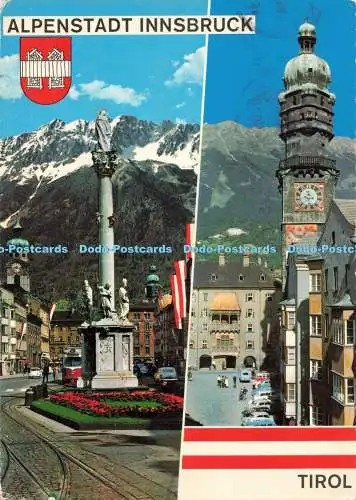 D264018 Tirol Alpenstadt Innsbruck Annasaule Gegen die Nordkette Oberhaidinger M