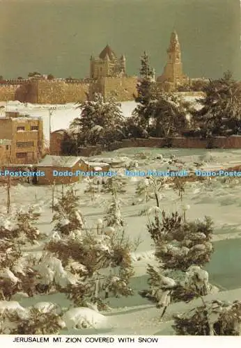 D264099 Jerusalem Berg Zion bedeckt mit Schnee Palfoto