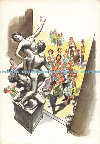 D264288 Mann und Frau Skulptur E T W Dennis Traveletter Herman Boxer