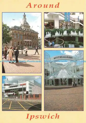 D264295 Rund um Ipswich Buttermarket Einkaufszentrum E T W Dennis Stanley Searle