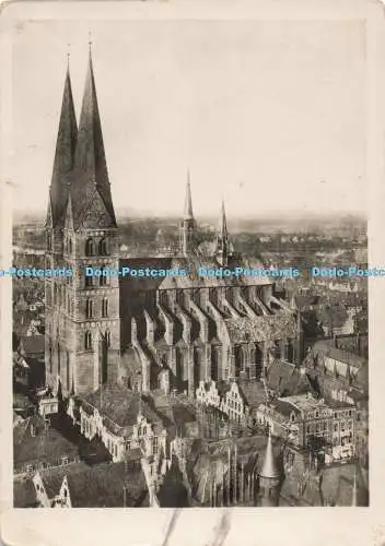 D264394 Lübeck Gesamtansicht Mit St Marien Nohring