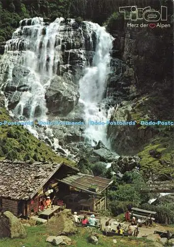 D264494 Tirol Herz der Alpen Alm am Wasserfall Tiroler Kunstverlag Chizzali K T