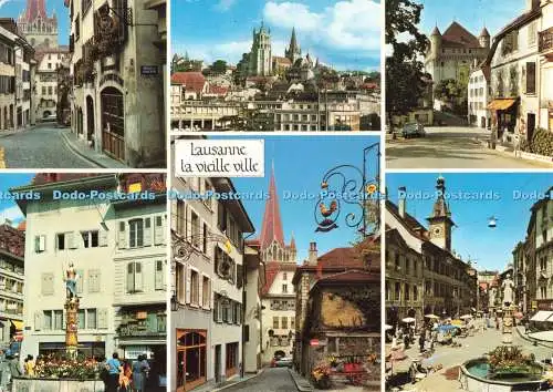 D264545 Lausanne la Vieille Ville Photoglob Multi View 1980