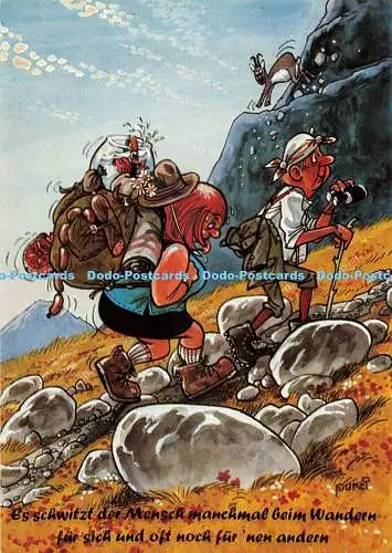 D269610 Es Schwitzt der Mensch Manchmal beim Wandern Purzi