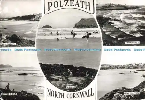 D265051 Polzeath North Cornwall Surfen Stepper Point Neu Polzeath Überlandansicht