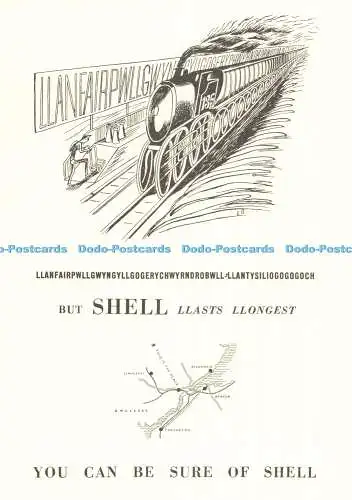 D269885 Llanfair Shell Llasts Longest Edward Bawden