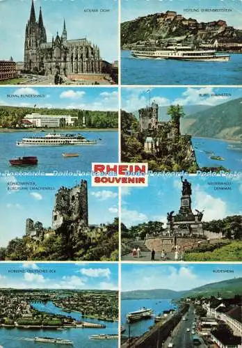 D269939 Rhein Souvenir Kolner Dom Wilhelm Schäfer Mehrfachansicht