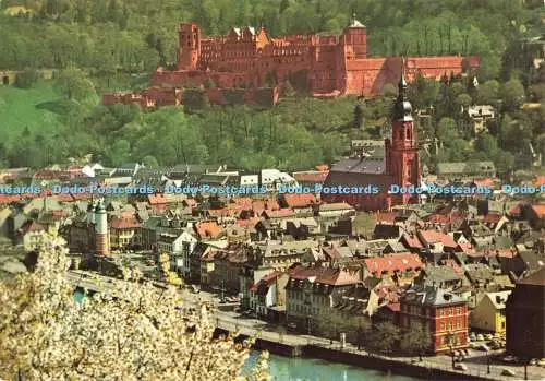 D266722 Heidelberg am Neckar Blick vom Philosophenweg auf Stadt und Schloss Krug