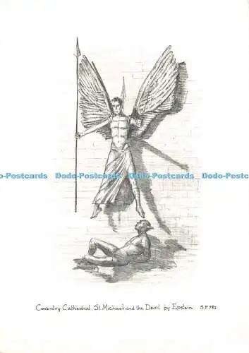 D269983 Coventry Cathedral St Michael the Devil Epstein Judges S P 782