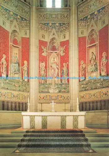 D269989 Lancing College Kapelle Hochaltar und Wandteppiche