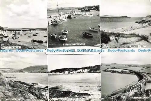 D265325 River Camel Estuary Stepper Point Padstow Hafen Segeln am Rock Lilywh