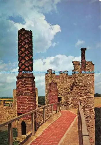 D271992 Suffolk Framlingham Castle Eastern Wall Walk HMSO The Campfield Press Cr