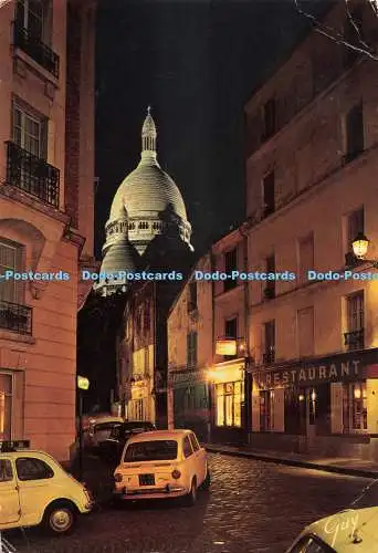 D272039 Paris et Ses Merveilles Montmartre la Nuit La Basilique Du Sacre Coeur G