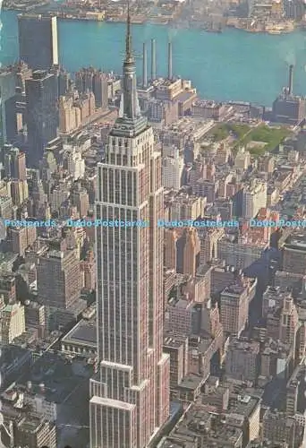 D270183 New York City Luftaufnahme des Empire State Building Manhattan Topfkarte De