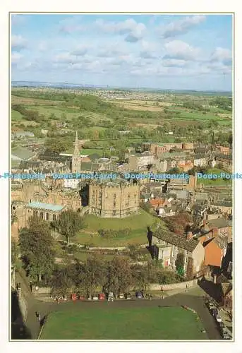 D272057 Durham Castle und Stadt vom Durham Cathedral Tower J Arthur Dixon Brian