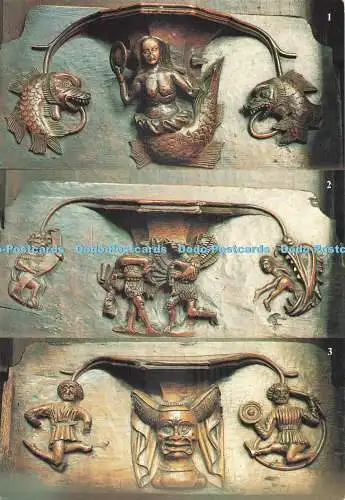 D272061 St Laurence Parish Church Misericords mit zeitgenössischen Praktiken a