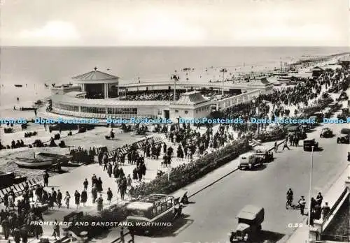 D266969 Worthing Promenade und Musikpavillon RP 1955