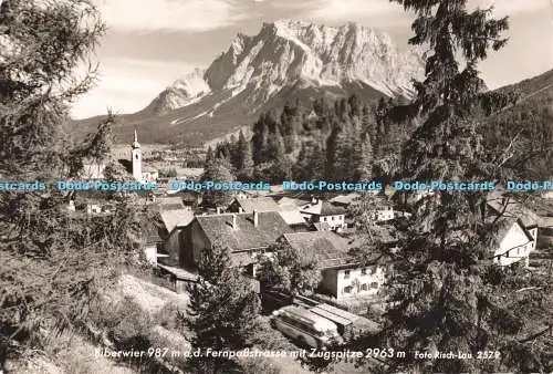 D266974 Biberwier 987 m a d Fernpasstraße mit Zugspitze Risch Lau