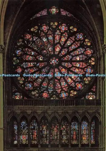 D270237 Cathedrale de Reims Grande Rose et Lancettes Ouest Gaud