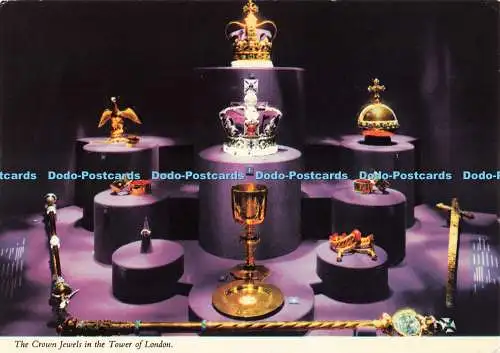 D265530 The Crown Jewels in the Tower of London John Hinde Ltd 1977