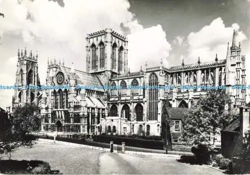 D267058 York Minster South Front Gordon Fraser Karte W J grün