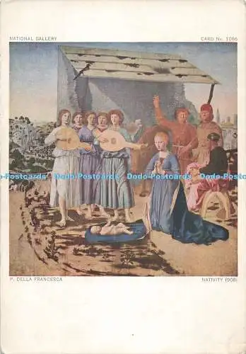 D270316 National Gallery Nativity P Della Francesca Card No 1086 Waterlow