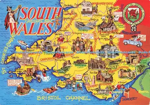 D265610 South Wales Karte Lilywhite Ltd
